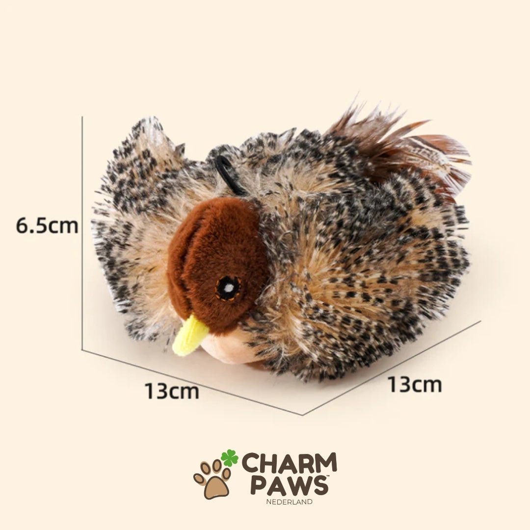 CharmPaws® Realistische Simulatie Vogel voor Katten - Kleine Mus