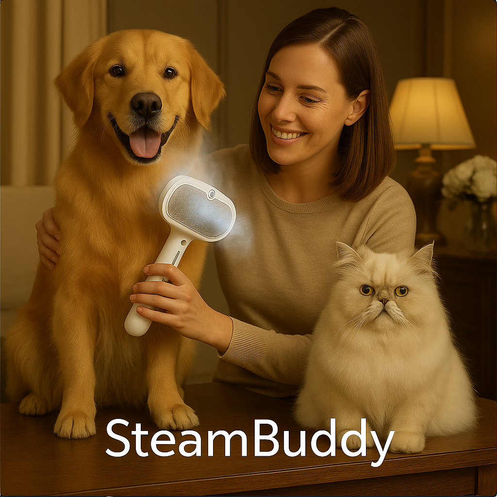 SteamBuddy™ | Verzorgt, reinigt en laat elke vacht stralen